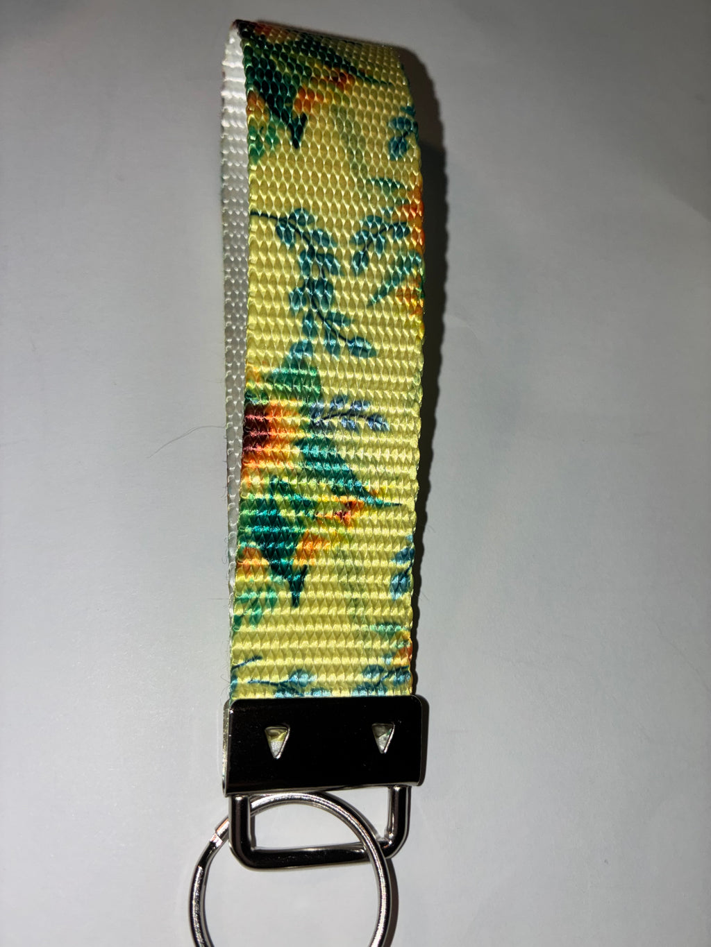 Yellow Sunflower Wristlet Keychain