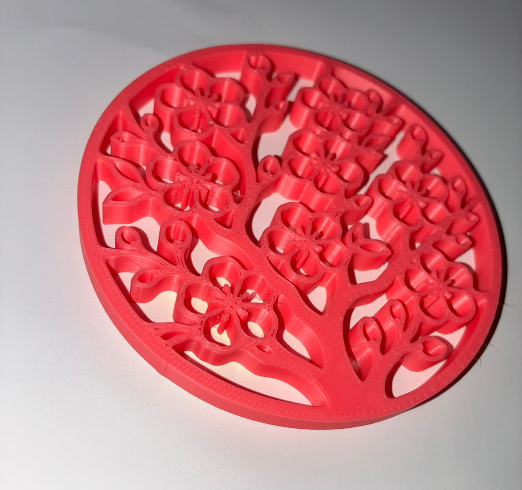 3-D Printed Floral Tree Coaster ￼