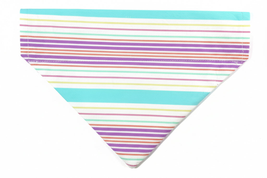 Striped Easter Pet Bandana- Size Medium