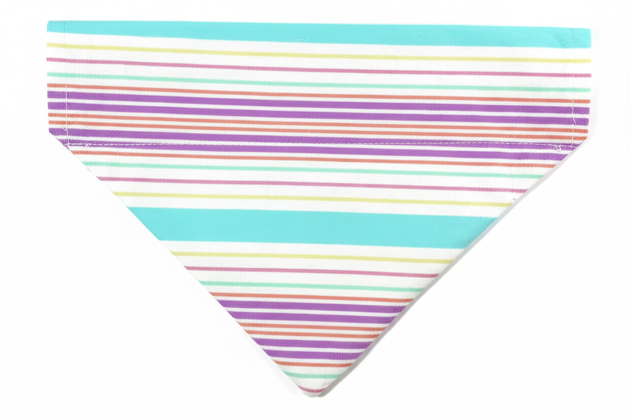 Striped Easter Pet Bandana- Size Medium