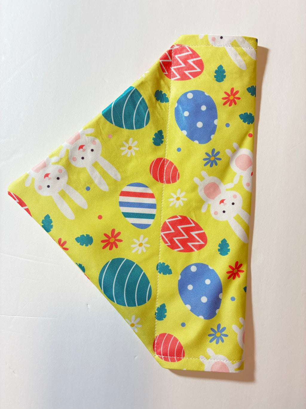 Yellow Easter Pet Bandana - Size Large