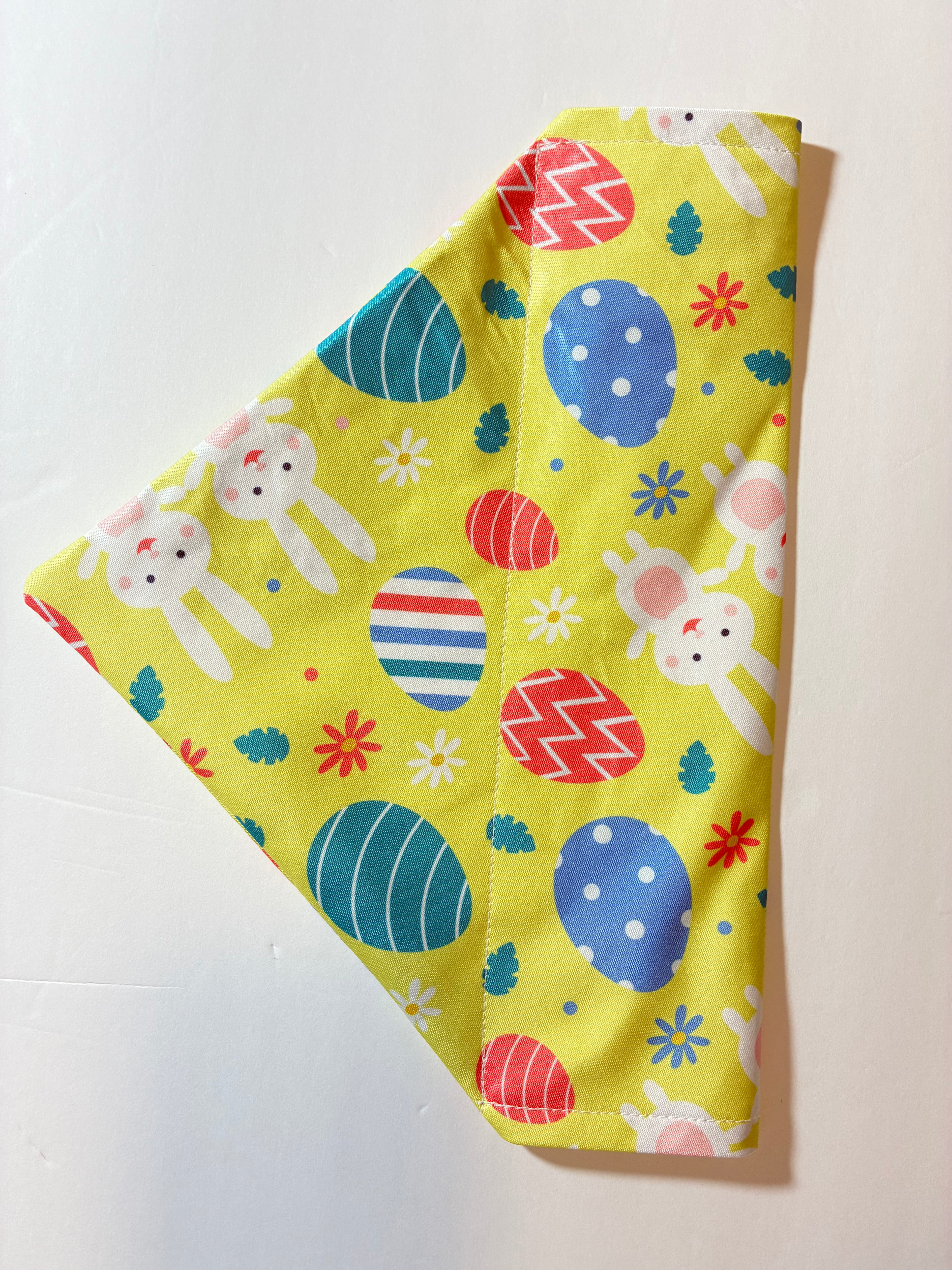 Yellow Easter Pet Bandana - Size Large