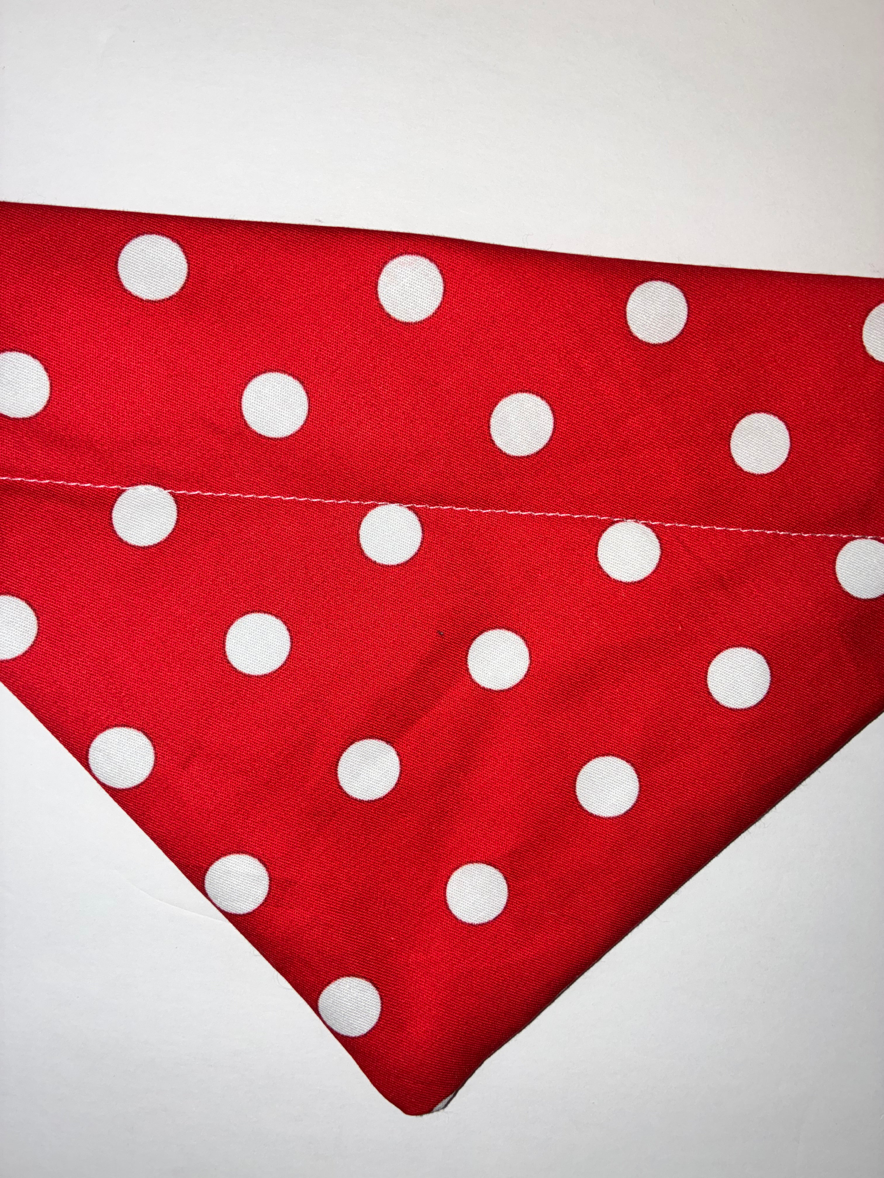 Red Polkadot Pet Bandana￼