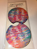 Girl who loves pink car coasters