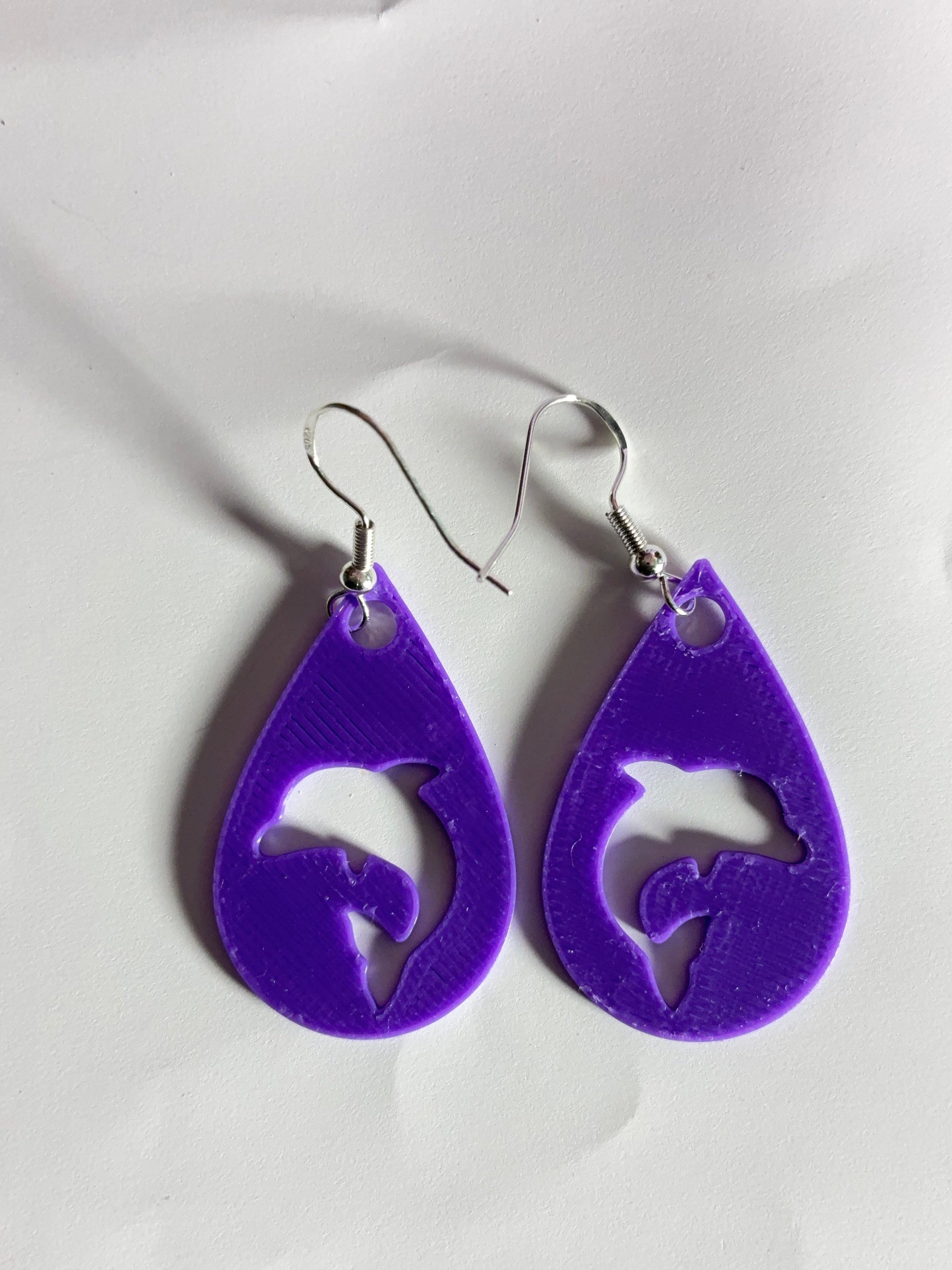 Glitter Purple Summer Earrings ￼