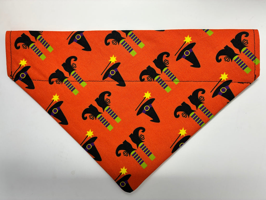 Orange Witch Pet Bandana - Size Medium
