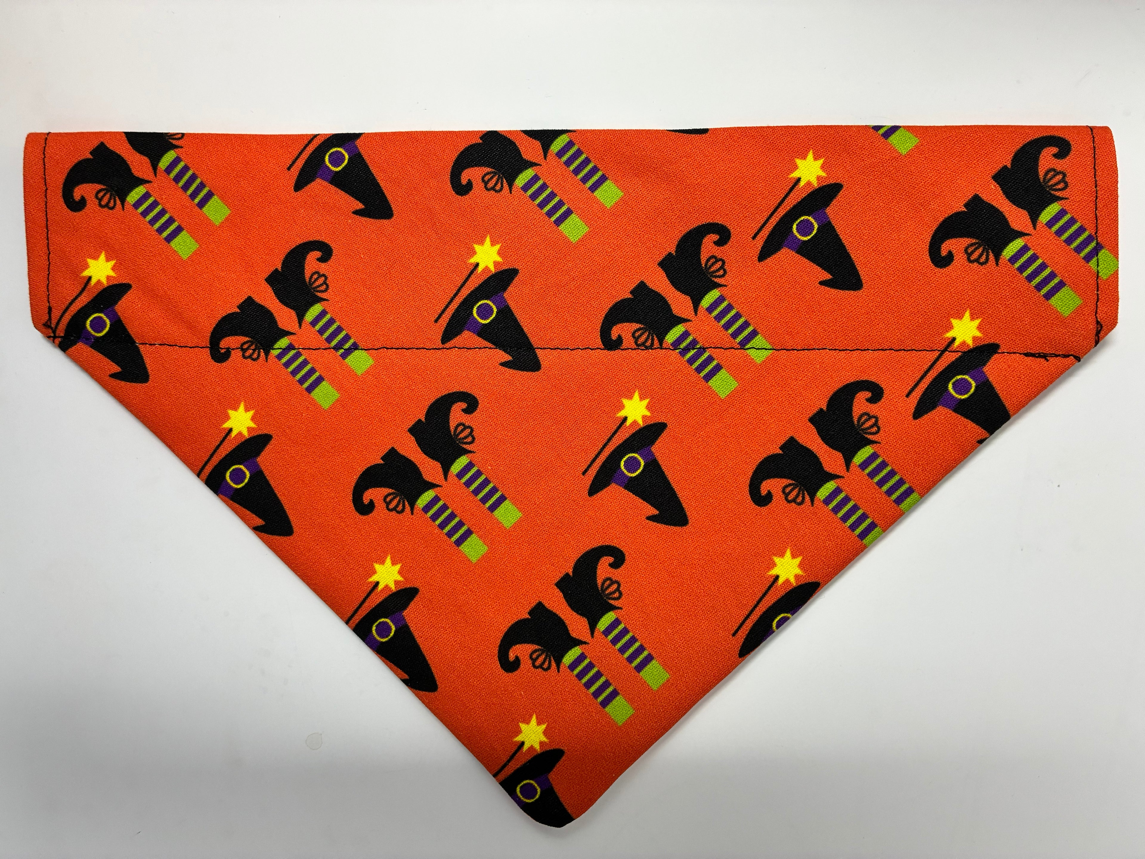 Orange Witch Pet Bandana - Size Medium