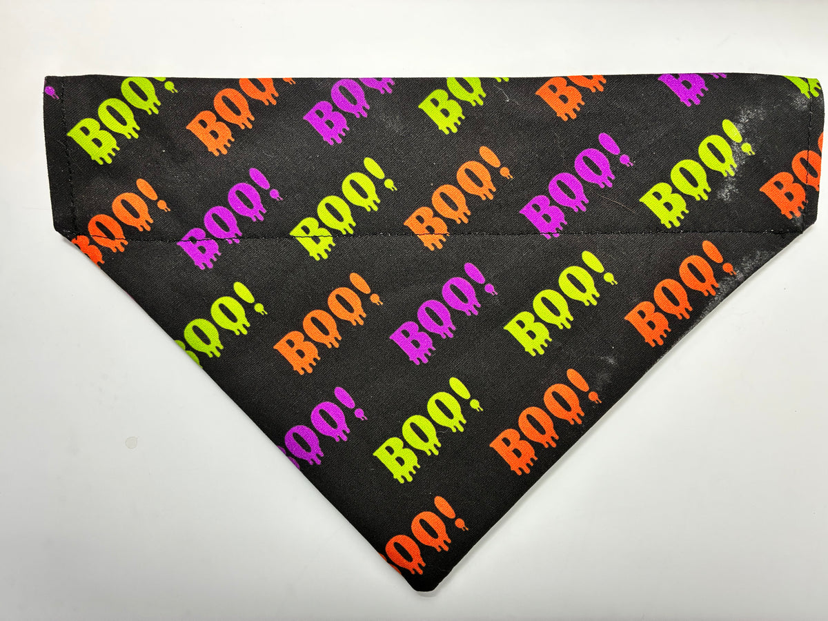 Halloween Boo Pet Bandana - Size Medium