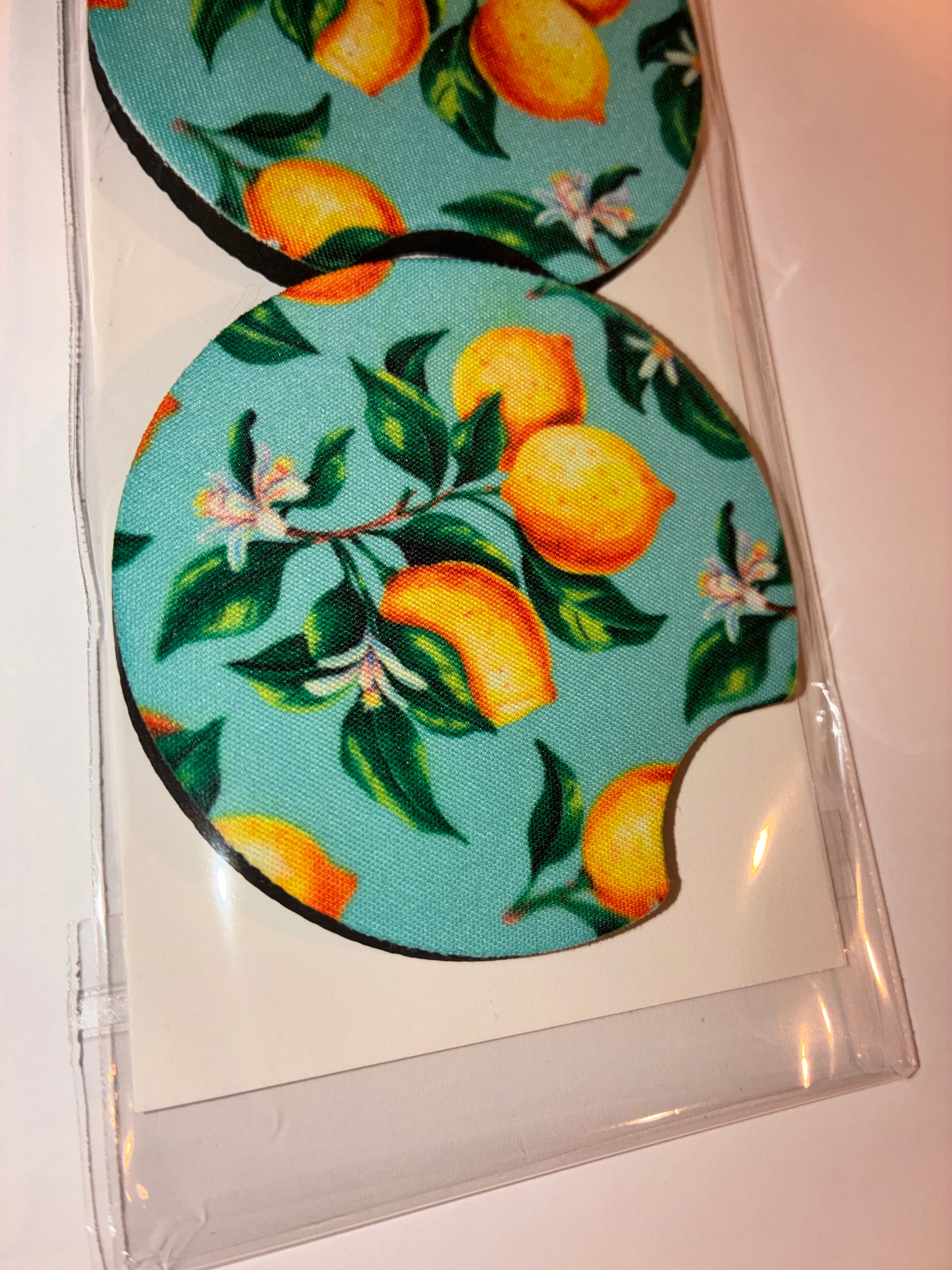 Lemon car coasters