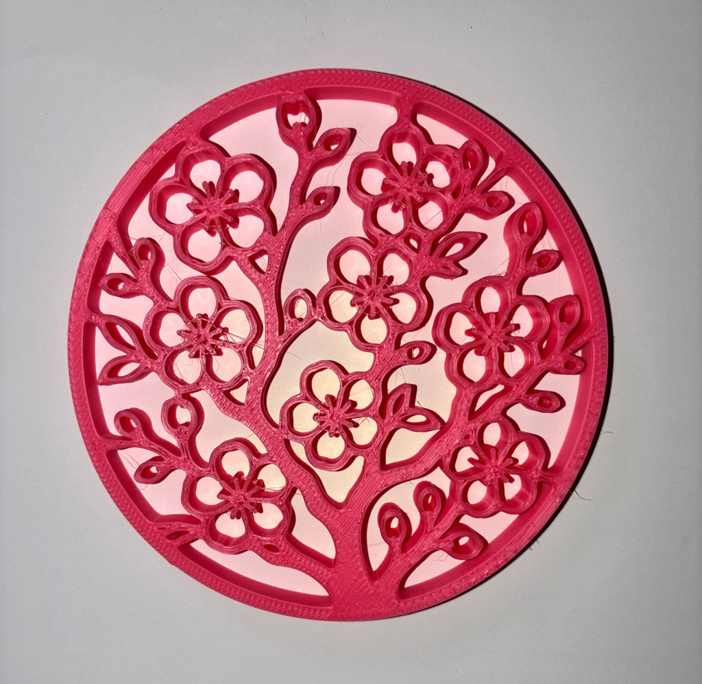 3-D Printed Floral Tree Coaster ￼