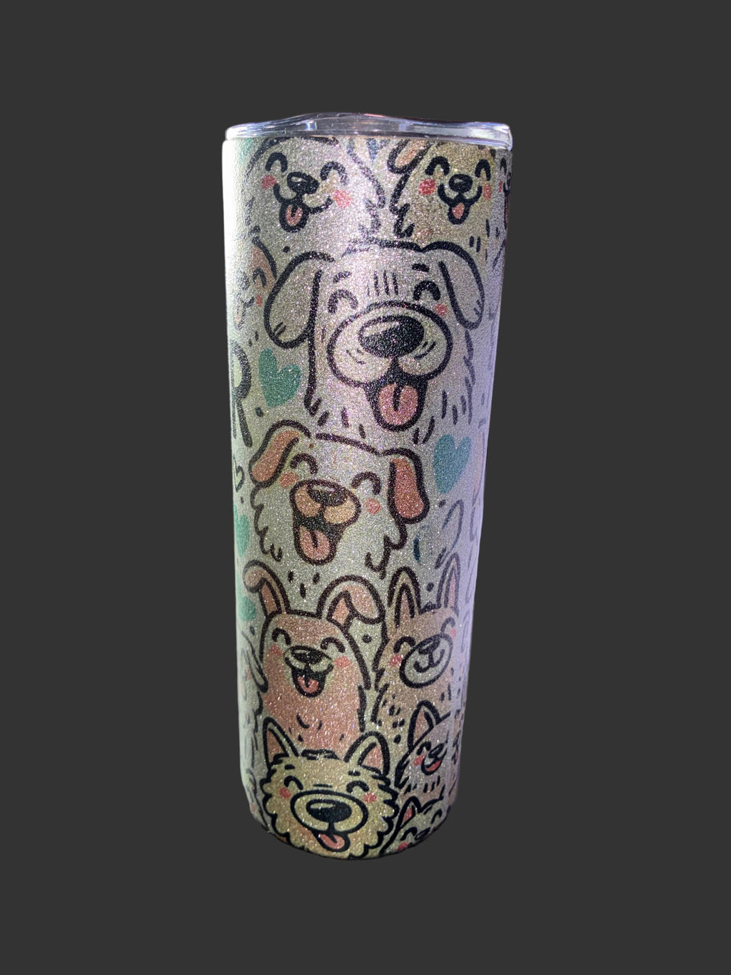 Dog Glitter Tumbler