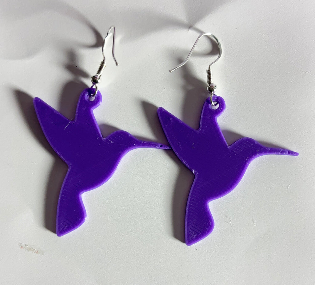 Glitter Purple Summer Earrings ￼