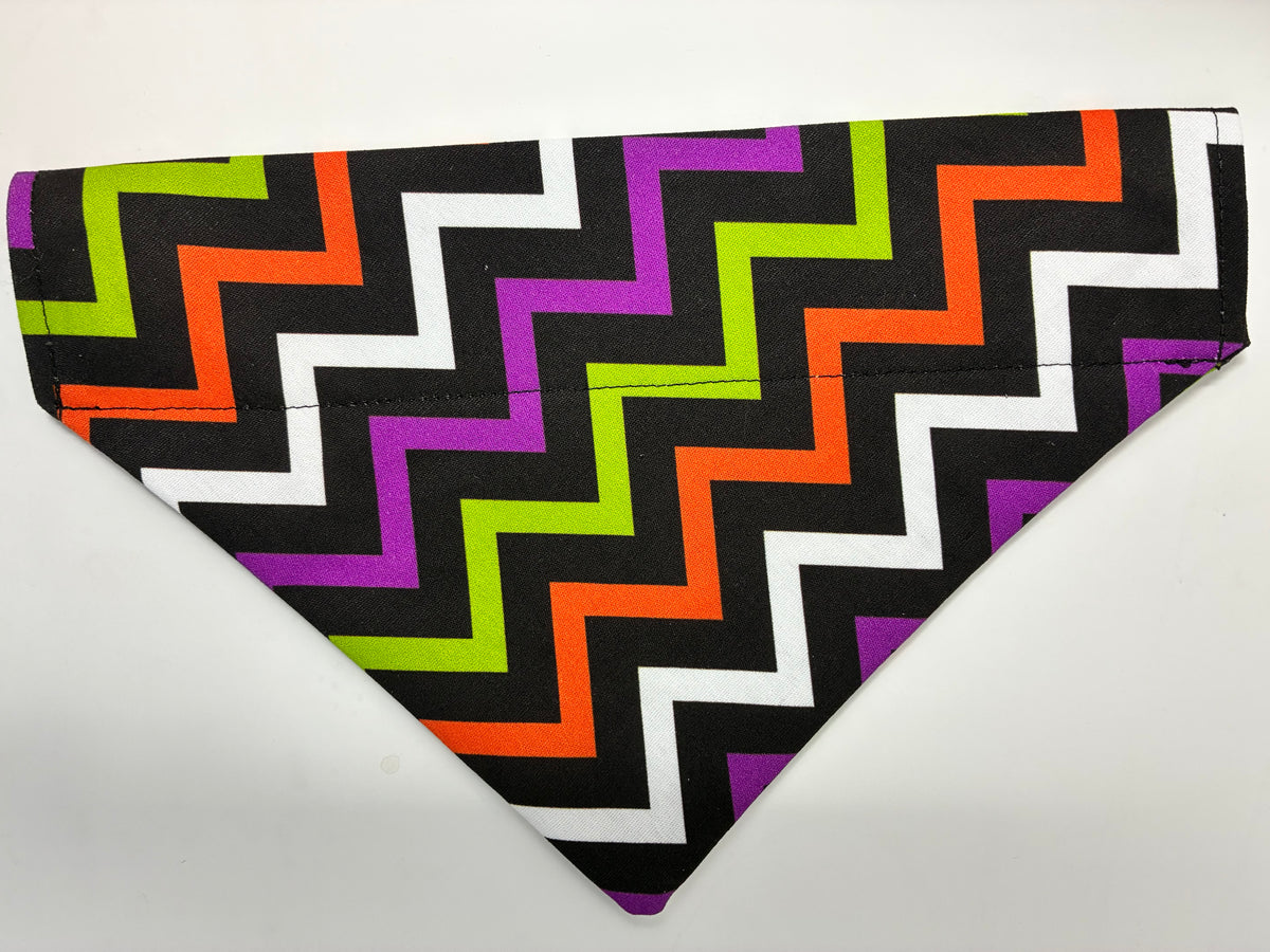 Halloween ZigZag Pet Bandana - Size Medium