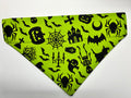 Green Halloween Pet Bandana - Size Medium