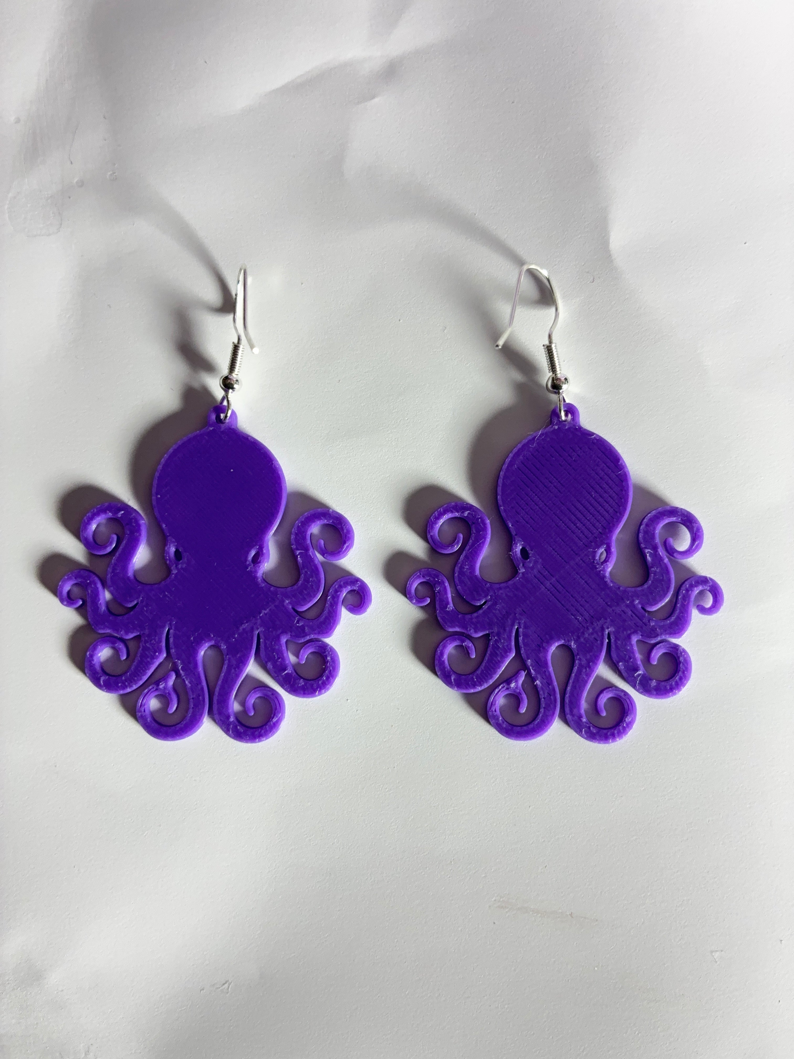 Glitter Purple Summer Earrings ￼