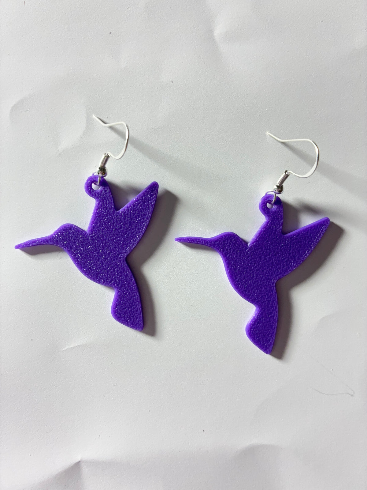 Glitter Purple Summer Earrings