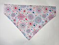 White Firework/Balloon Pet Bandana - Size Medium