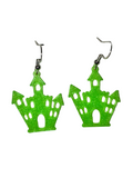 🎃 Glow-in-the-Dark Halloween Earrings - Haunted House 👻✨