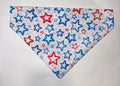 White Background with Stars Pet Bandana - Size Medium