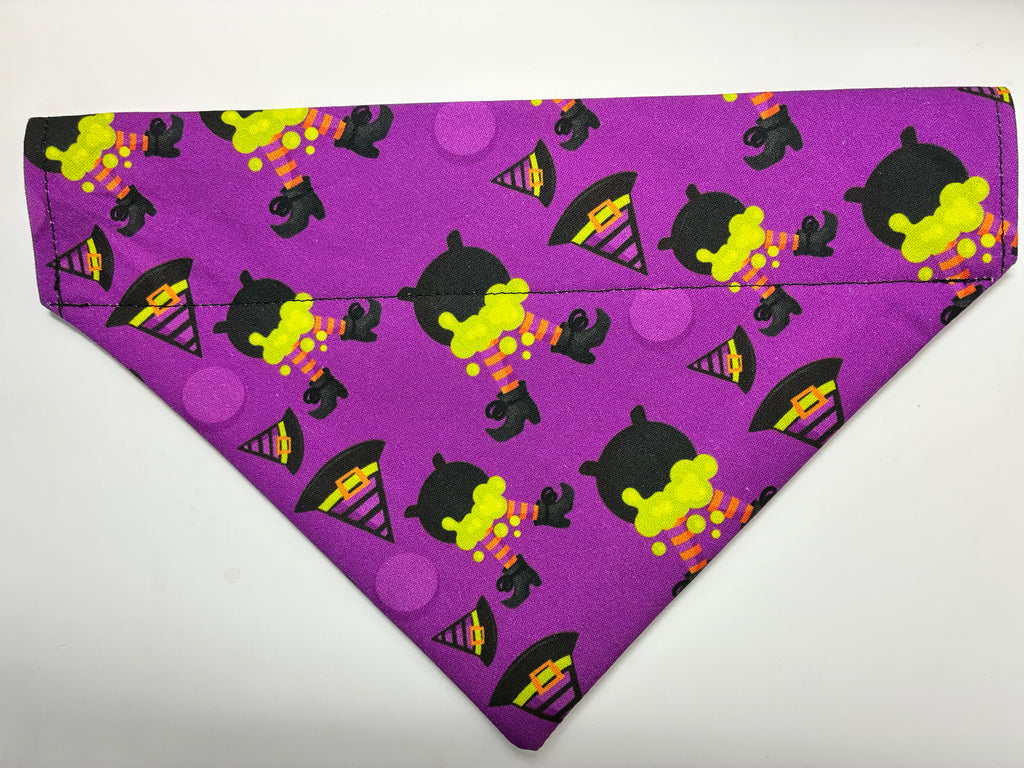 Purple Witch Pet Bandana - Size Medium