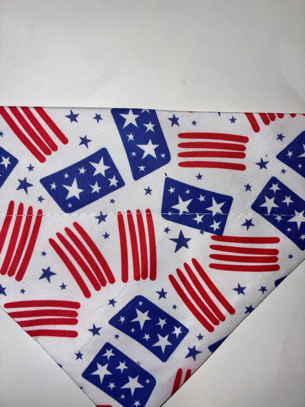 White Background with Flags Pet Bandana - Size Medium