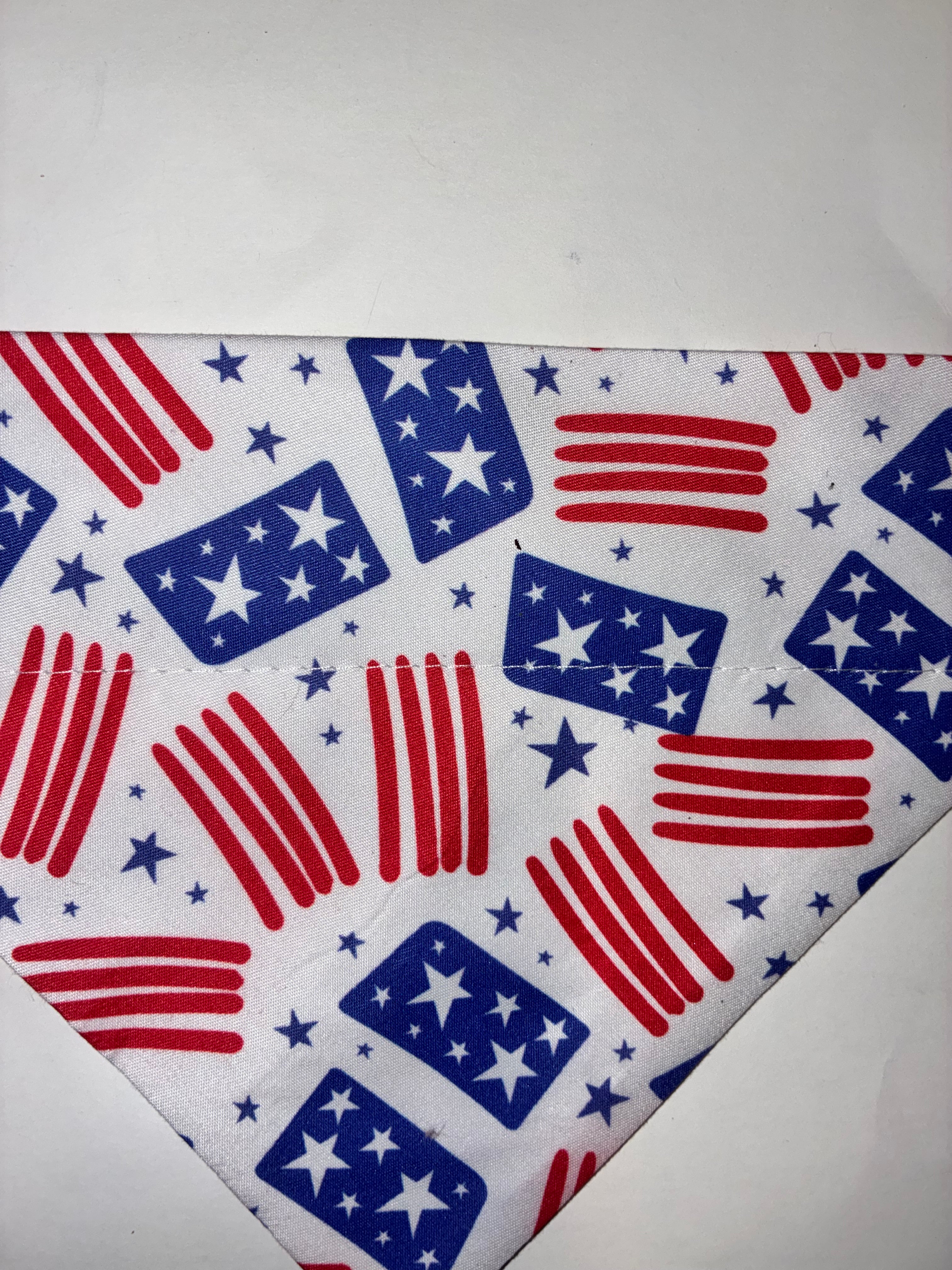 White Background with Flags Pet Bandana - Size Medium