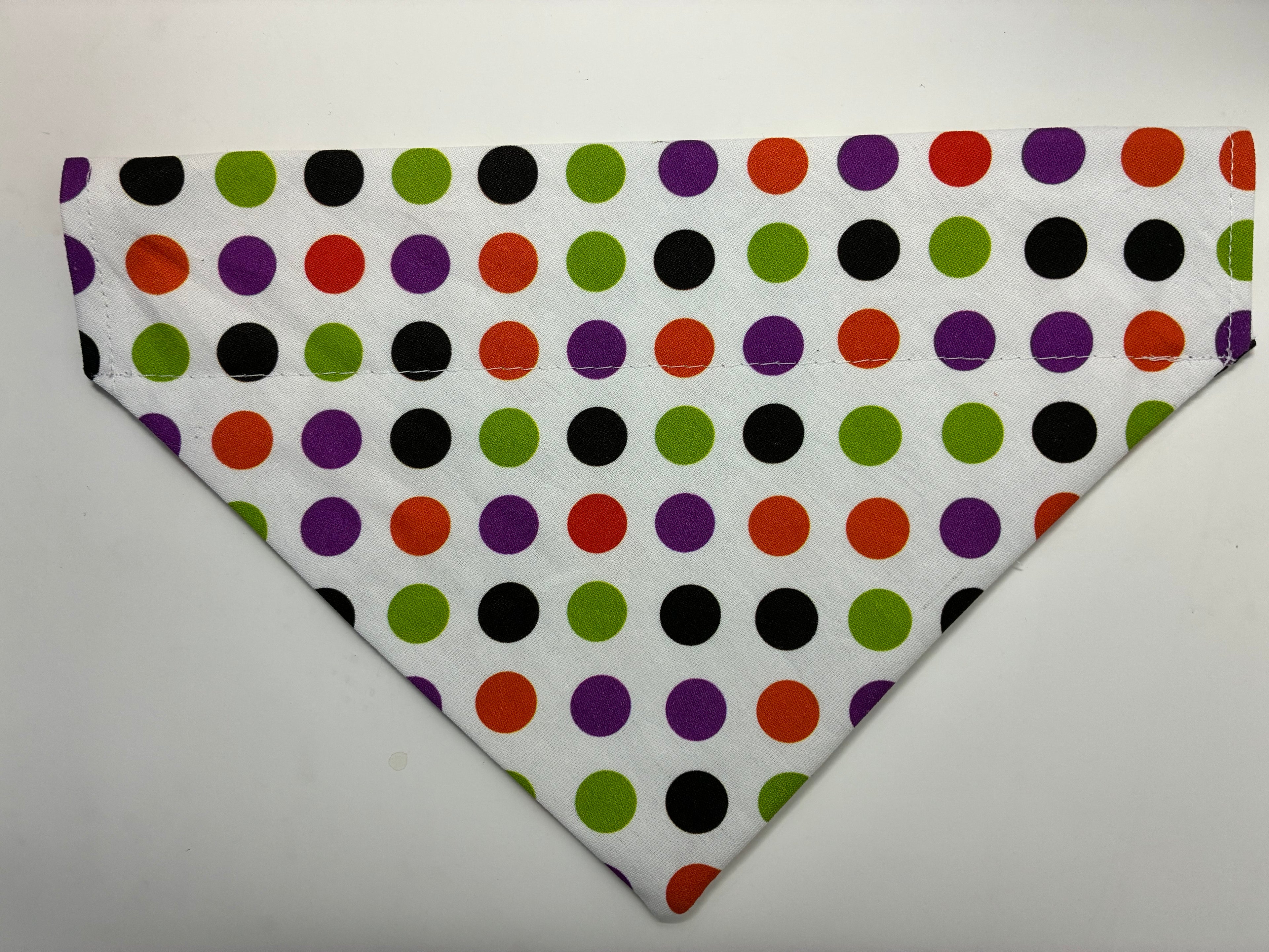 Halloween Polkadots Pet Bandana - Size Medium