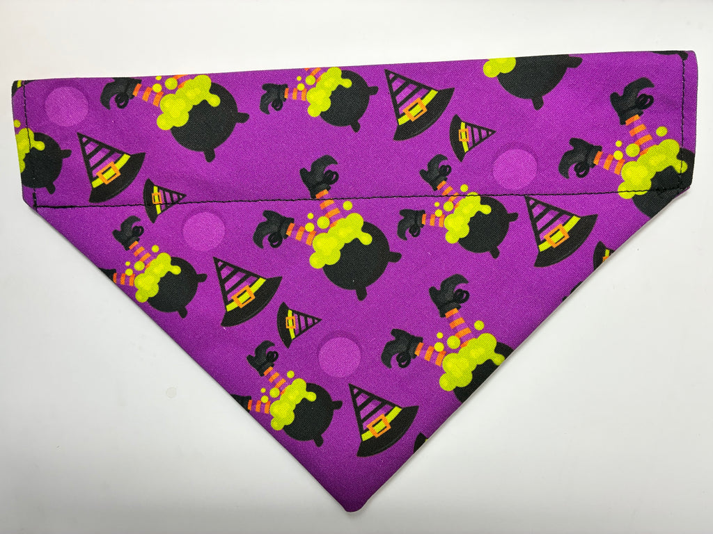 Purple Witch Pet Bandana - Size Medium