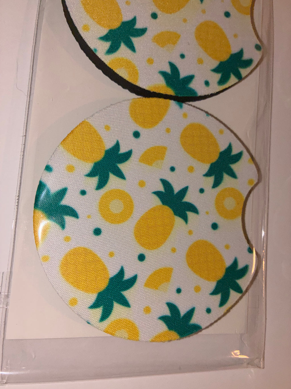 Pineapple car coasters