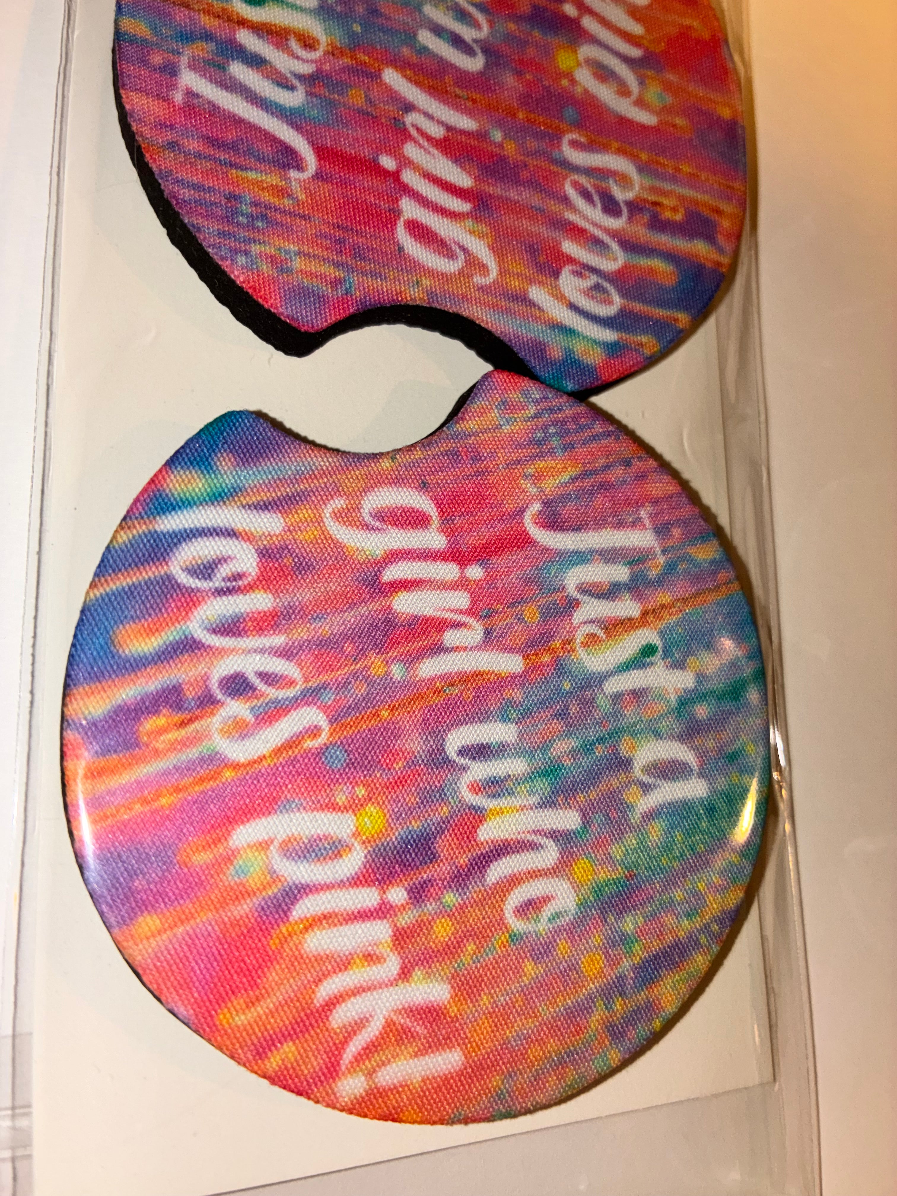 Girl who loves pink car coasters