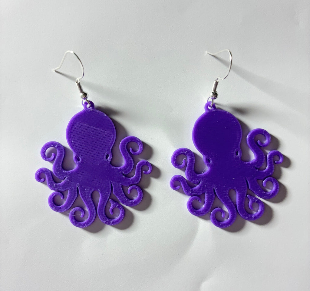 Matte Purple Summer Earrings