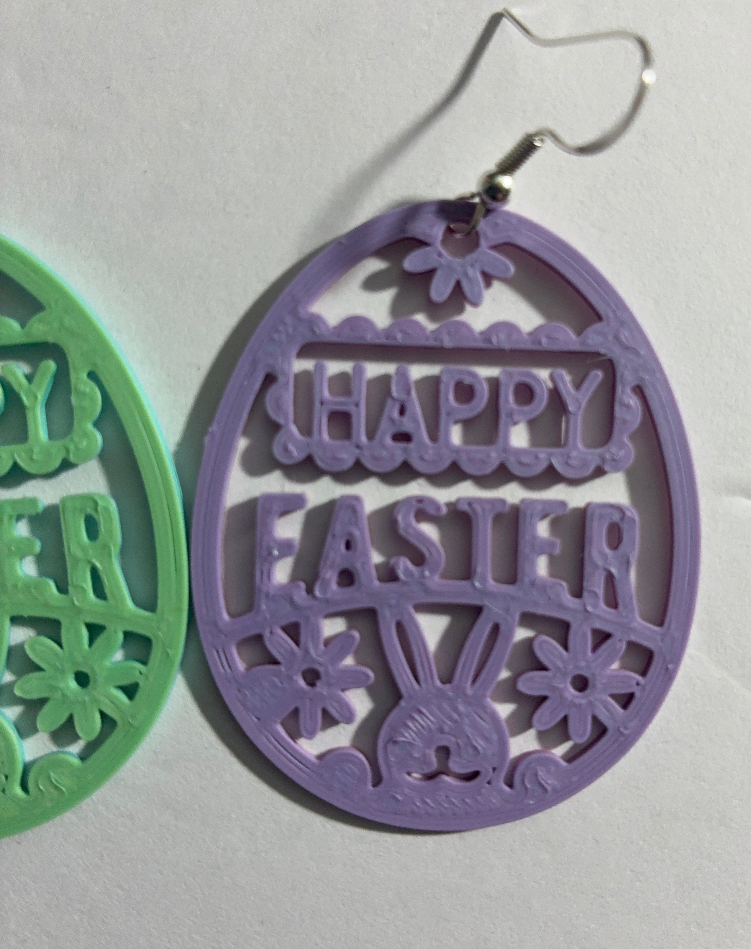 Easter Earrings 🐥 - Flower Bunny