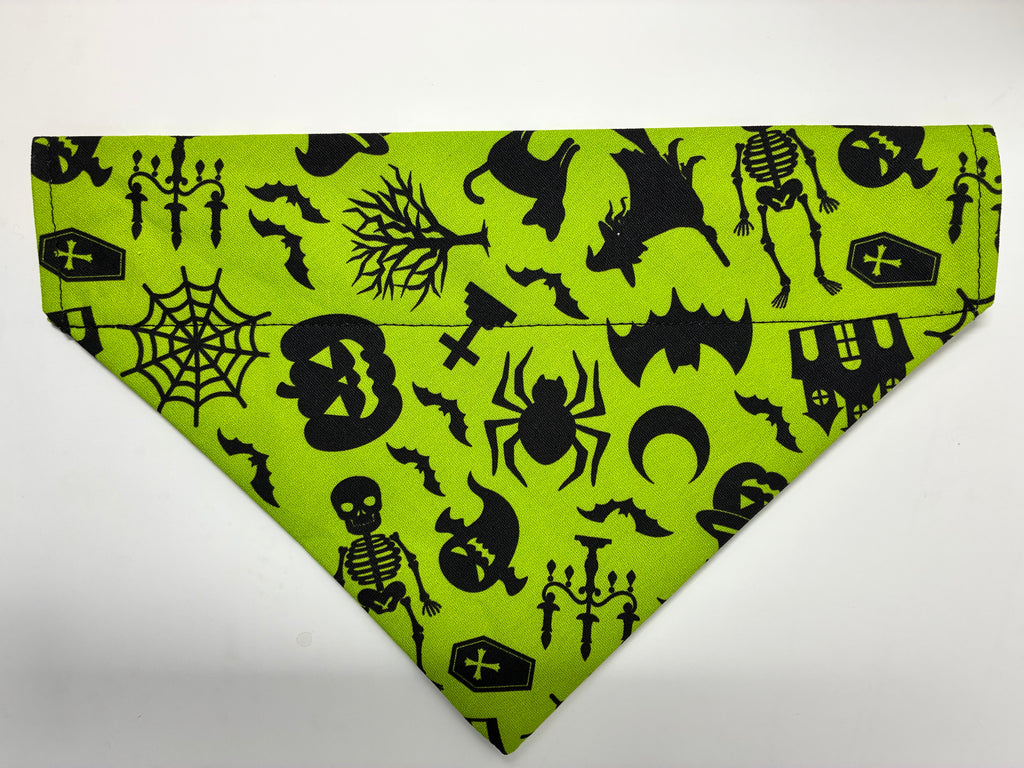 Green Halloween Pet Bandana - Size Medium