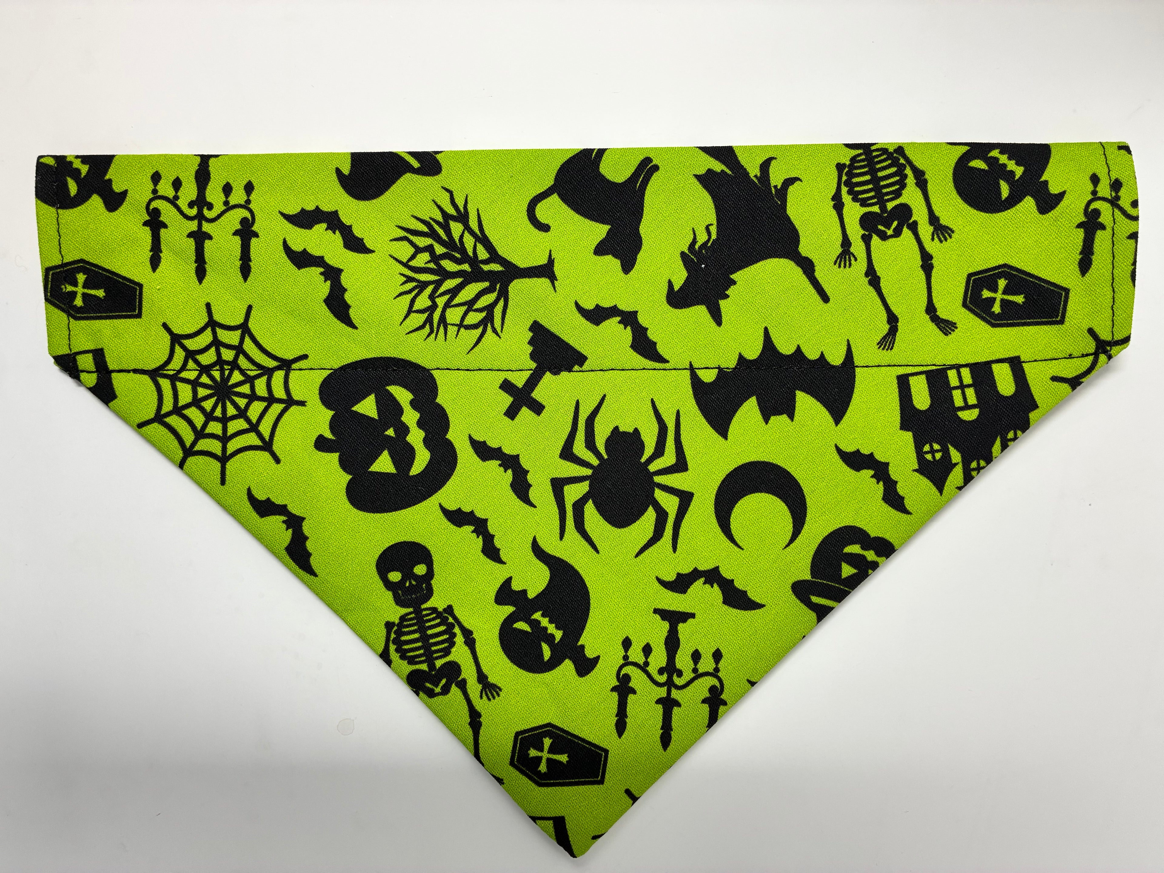 Green Halloween Pet Bandana - Size Medium
