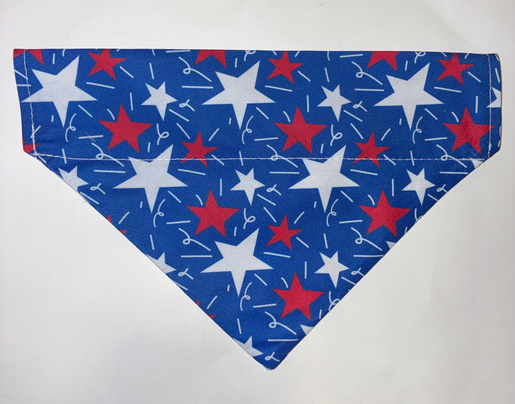 Blue with Stars Pet Bandana - Size Medium
