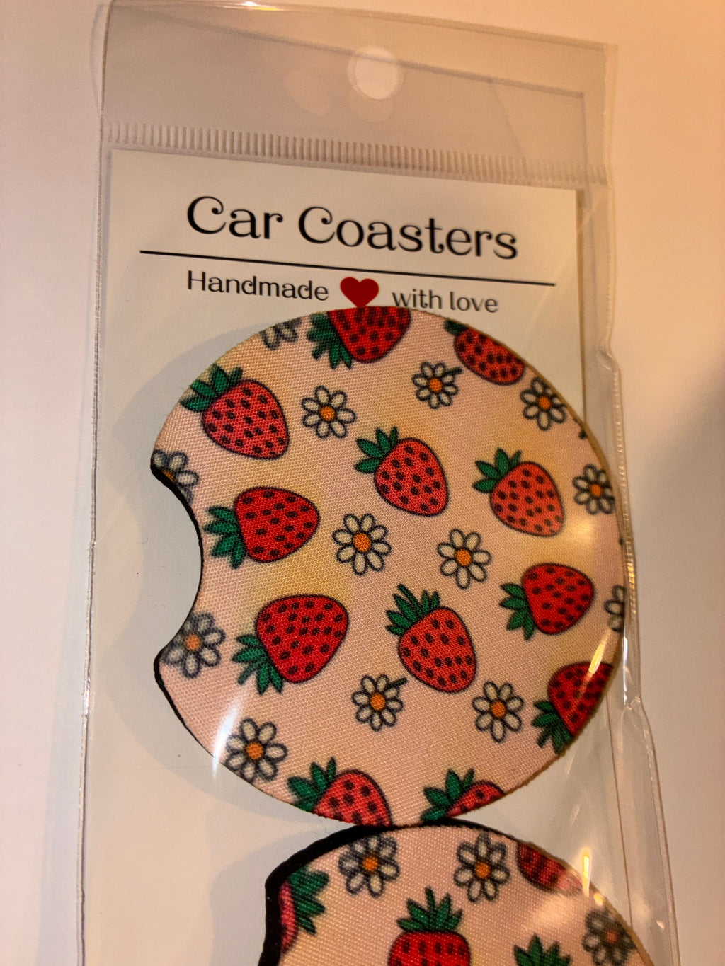Strawberry #1 car coasters
