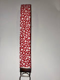 Red and white polkadot wristlet keychain #1