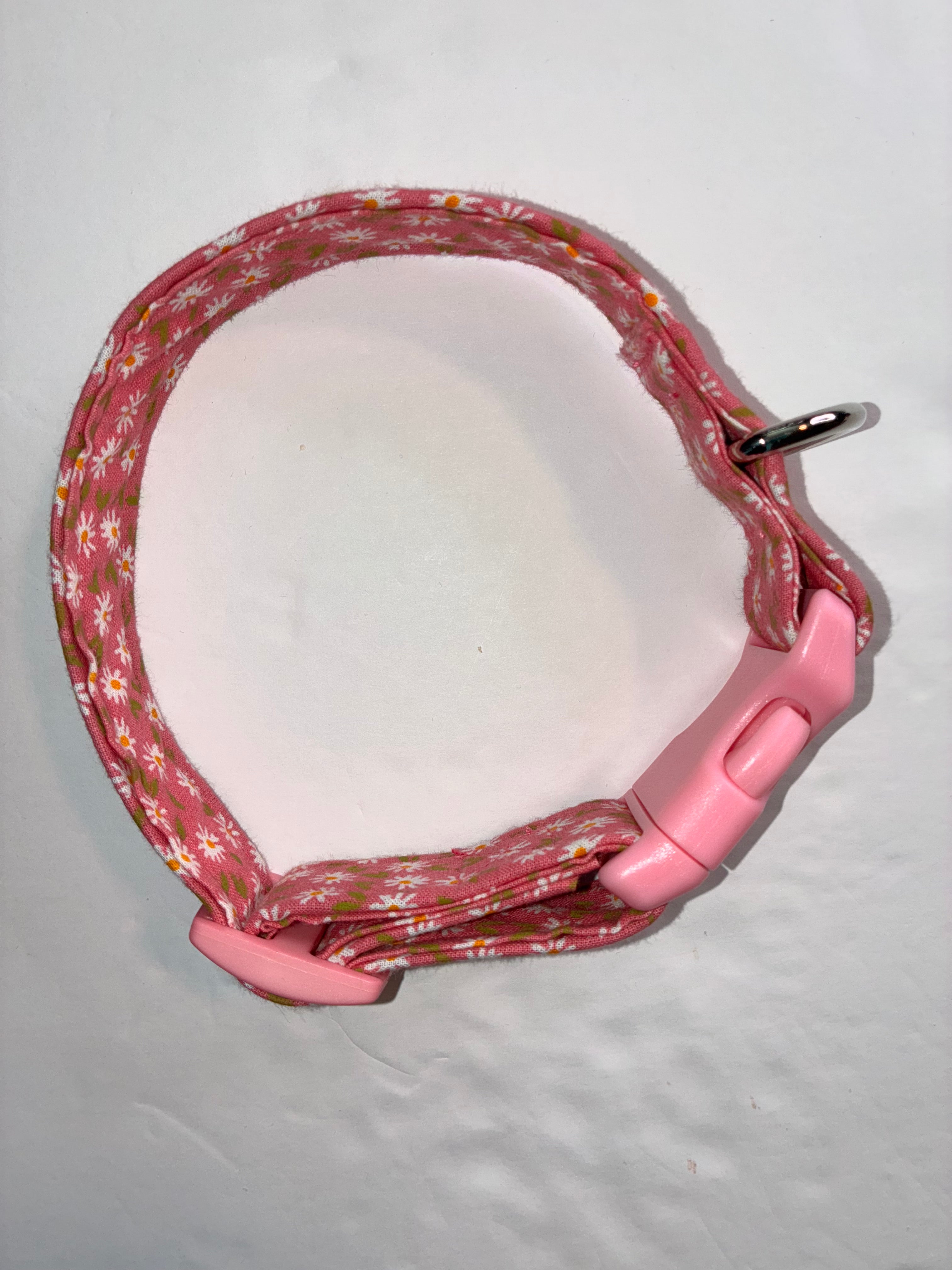Pink Flower Small Pet Collar