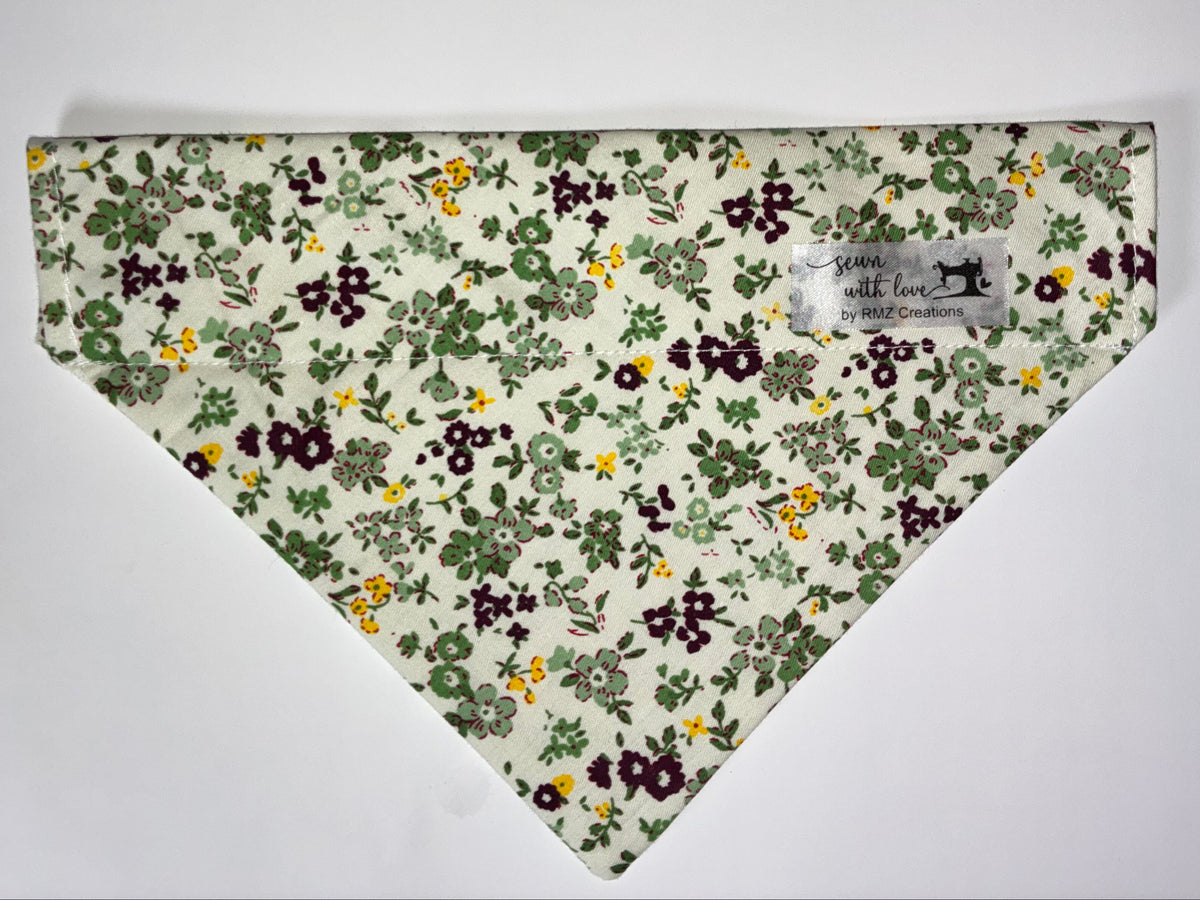 Summer Floral Pet Bandanas - Size Medium