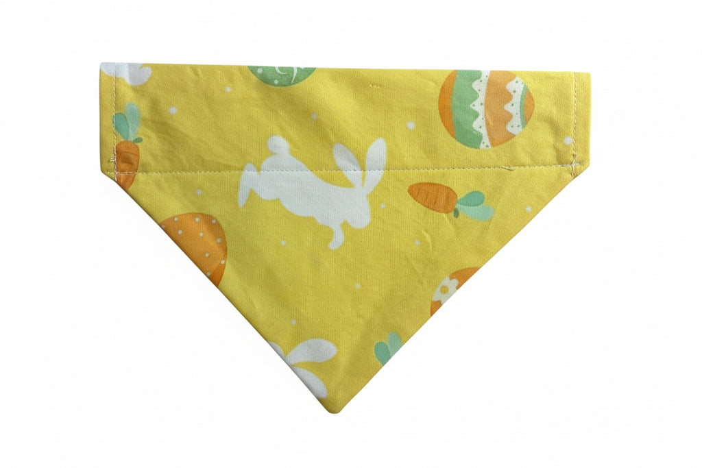 Yellow Easter Bunny Pet Bandana- Size Medium