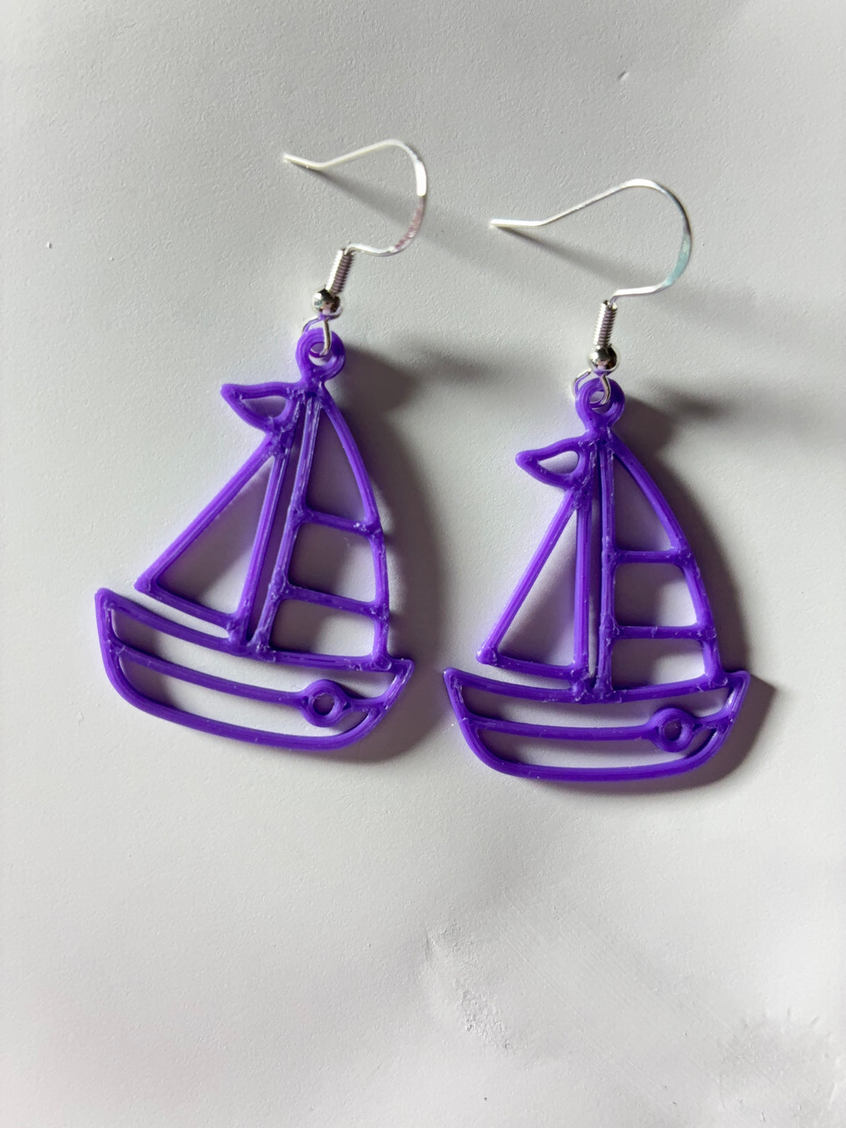 Matte Purple Summer Earrings
