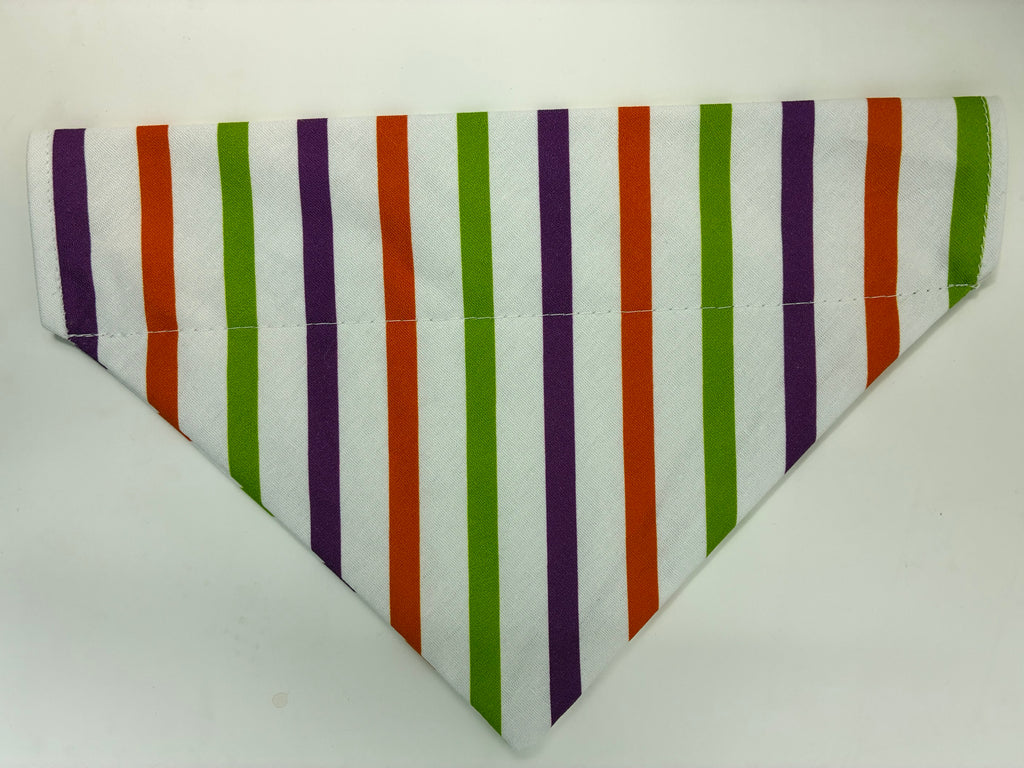 Halloween Stripes Pet Bandana - Size Medium