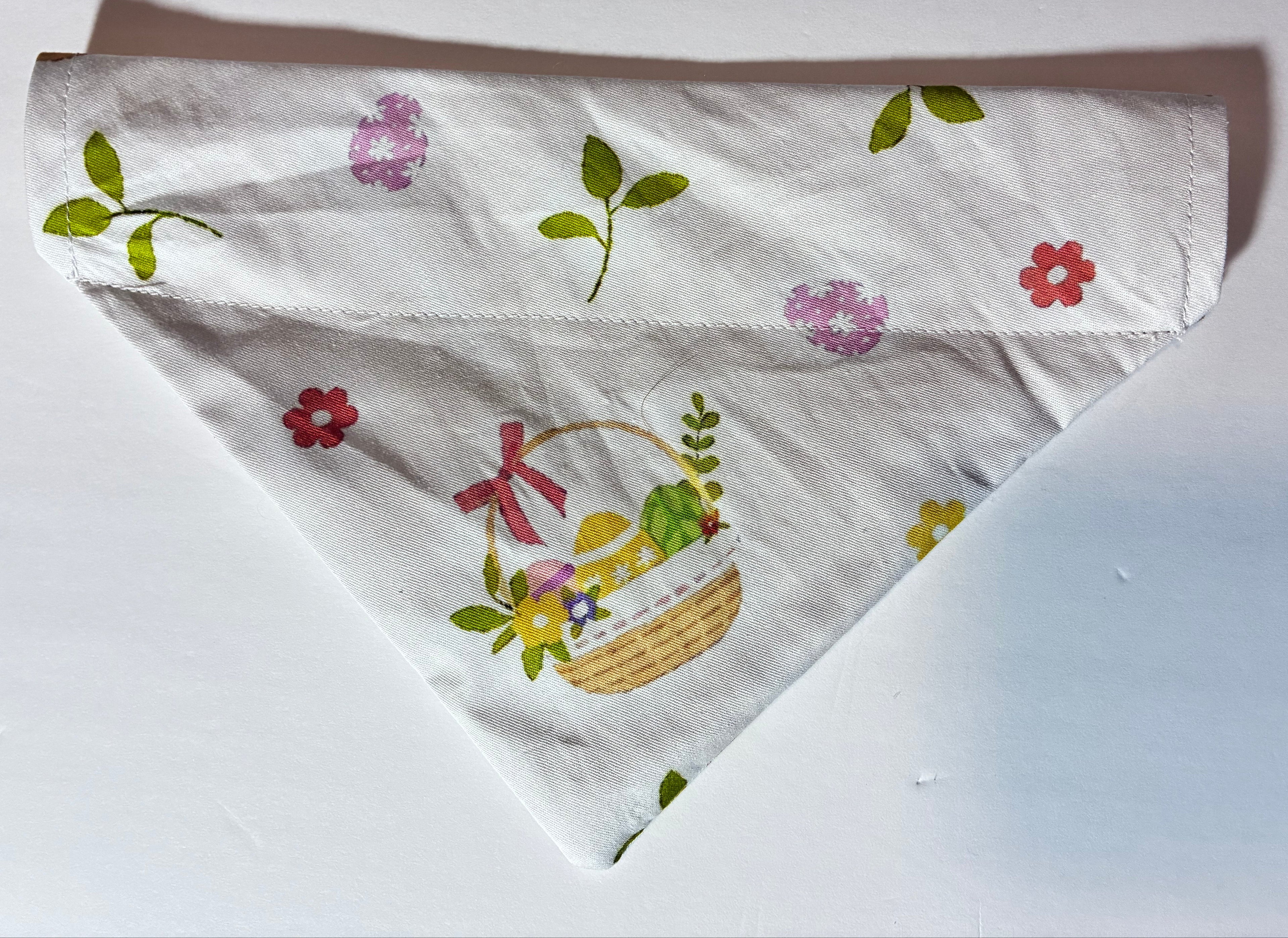 Floral Easter Pet Bandana - Size Medium
