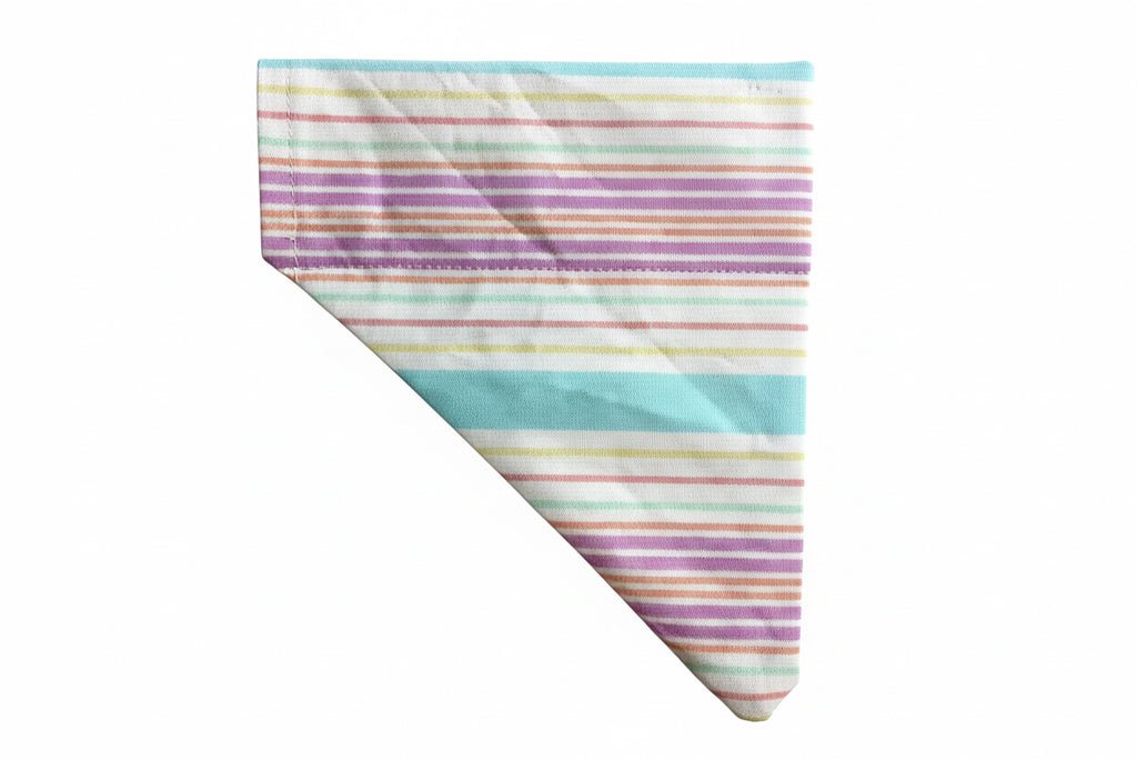Striped Easter Pet Bandana- Size Medium