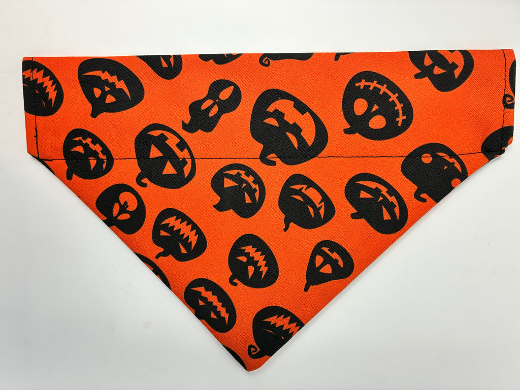 Orange Pumpkin Pet Bandana - Size Medium