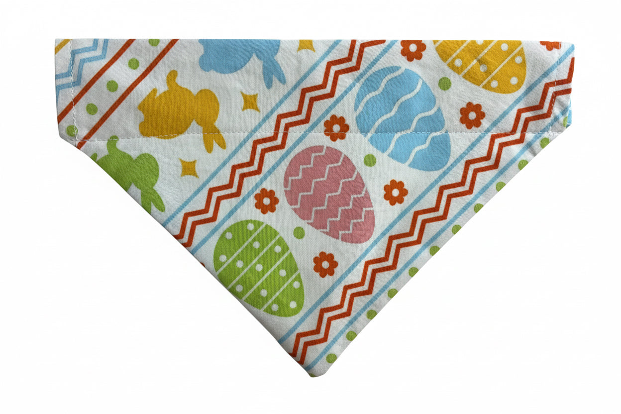 Easter Egg Stripe Pet Bandana - Size Medium
