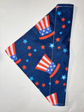 Patriotic Top Hat Pet Bandana - Size Small