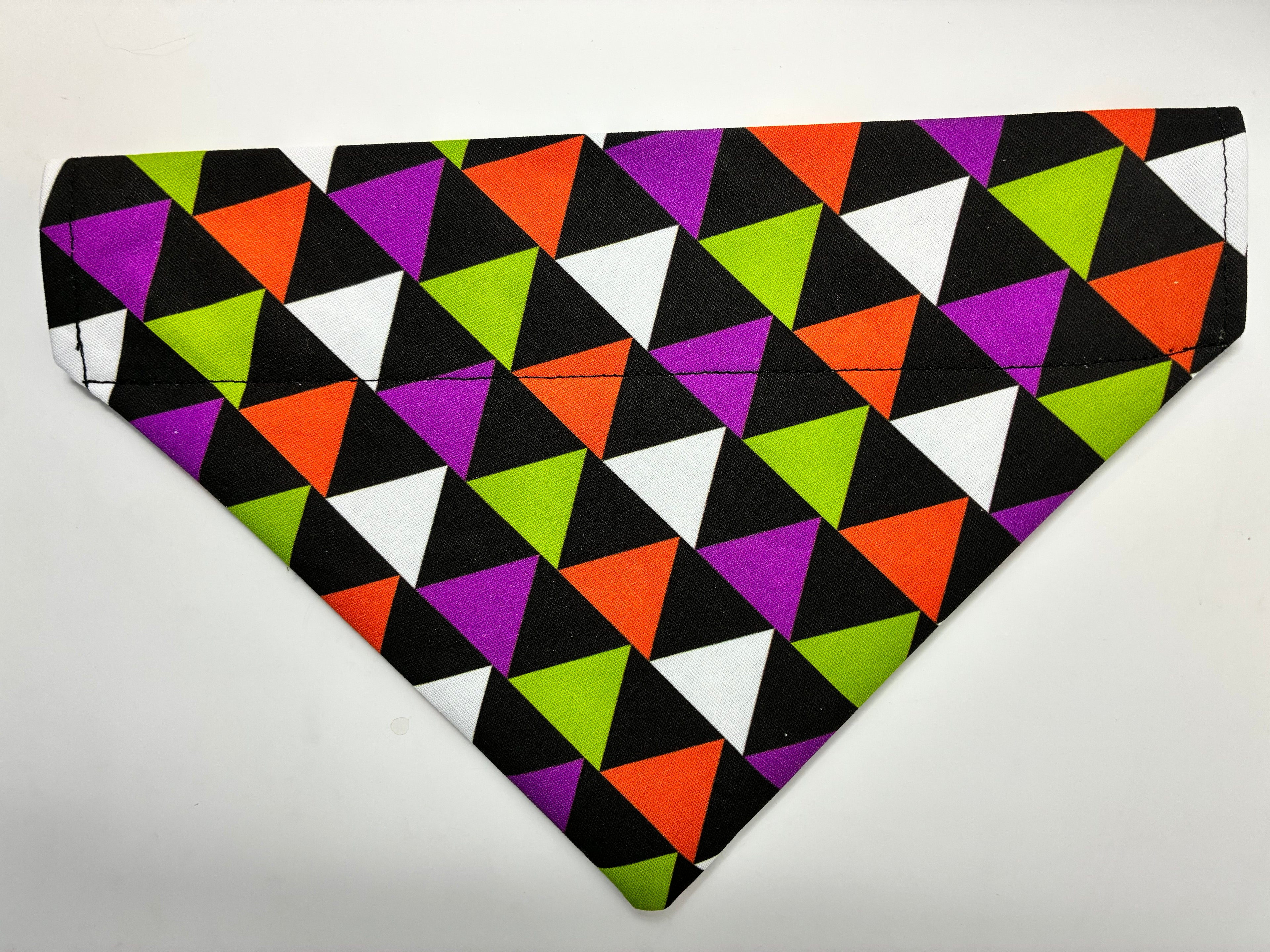 Halloween Triangles Pet Bandana - Size Medium