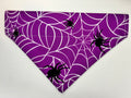 Purple Spider Pet Bandana - Size Medium