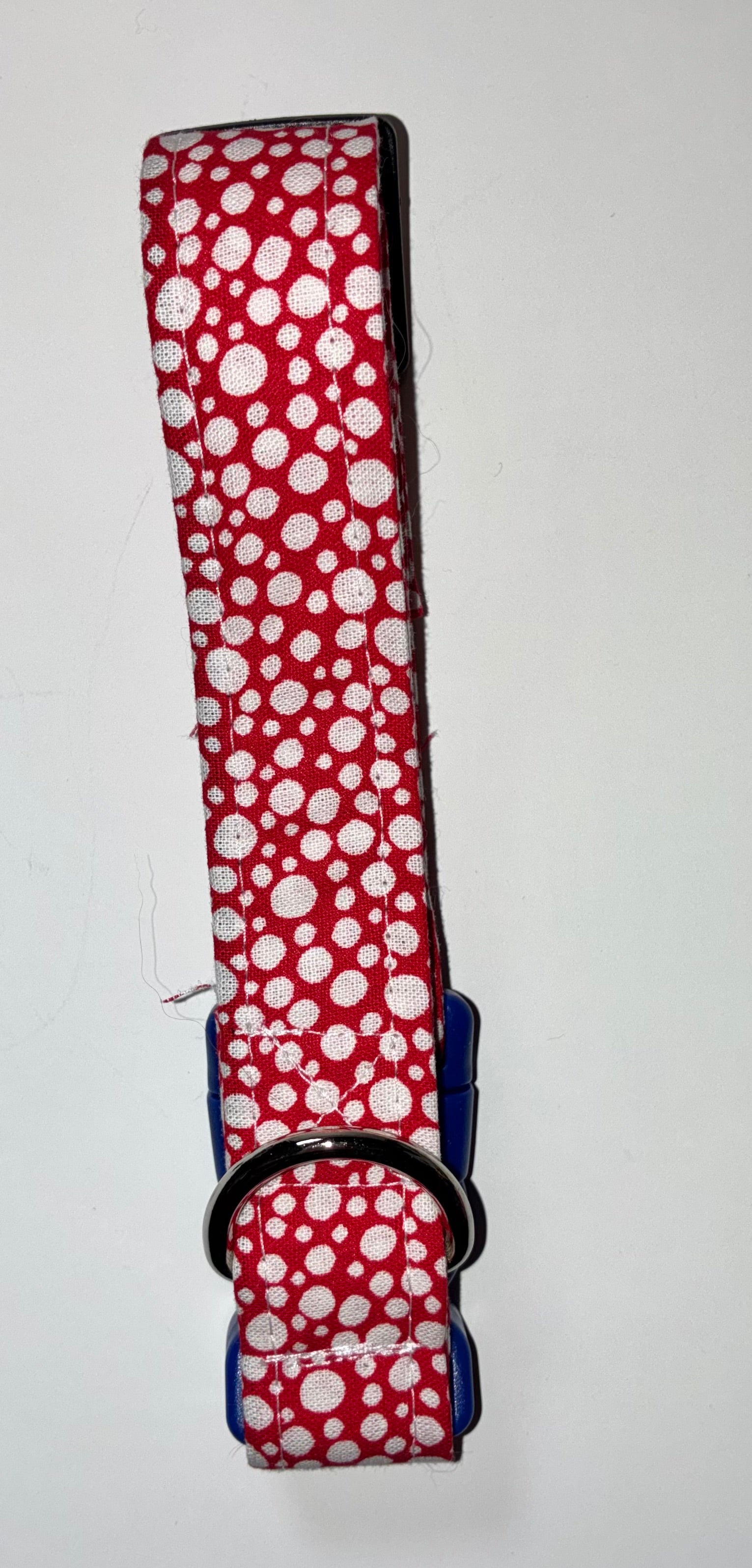 White Polkadot Small Pet Collar